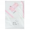 WF1658: Baby Pink Hippo  Hooded Towel/Robe